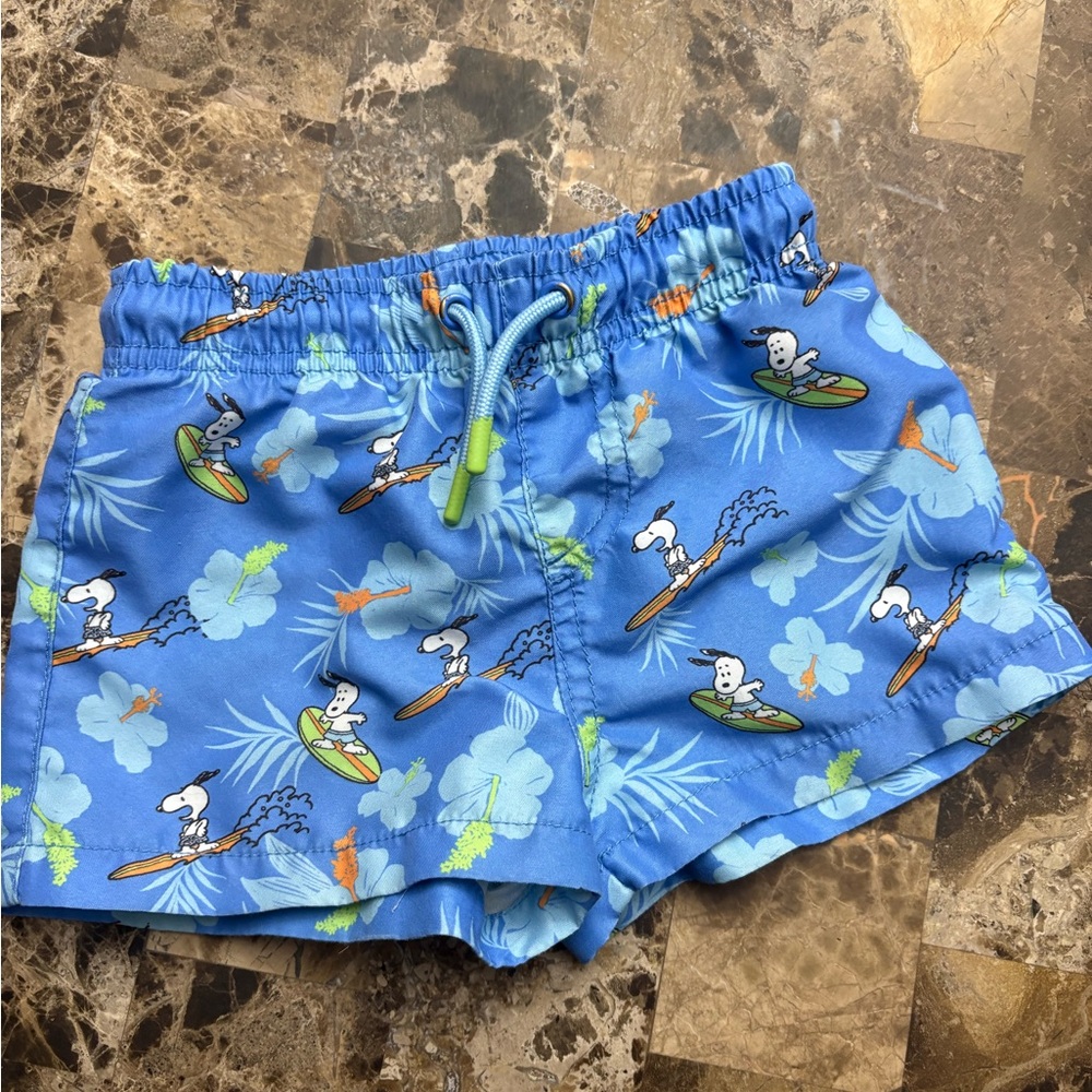 Zara X peanut Blue Surfing Print Kids swimwear short 2-3 years